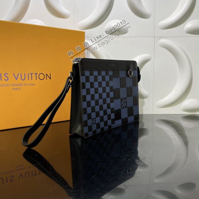 LOUIS VUITTON專櫃新款包包 路易威登Standing手拿包 LV棋盤格牛皮手拿男包  ydh4009